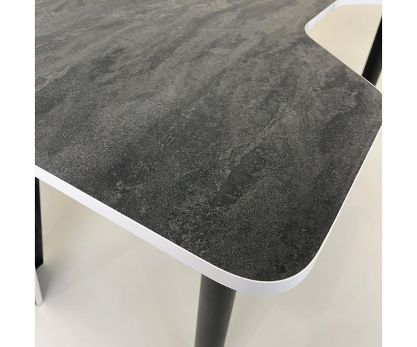 Стіл комп'ютерний геймерський ігровий DROM Superellipse Black+White - изображение 6