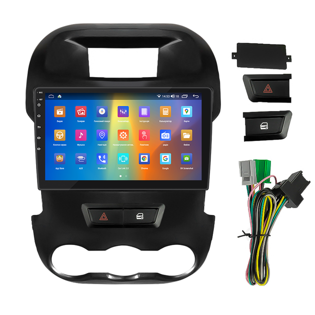 Штатная магнитола 9" Lesko для Ford Ranger III 2011-2015 2/32Gb CarPlay 4G Wi-Fi GPS Prime IPS Форд активное охлаждение - изображение 2