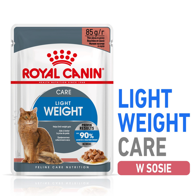 Mokra karma dla dorosłych kotów Royal Canin Light Weight Care kawałki w sosie 85 g (9003579308769) - obraz 2