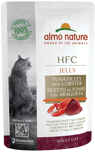 Mokra karma dla kotów Almo Nature HFC Cuisine Filet z tuńczyka z homarem 55 g (8001154126297) - obraz 1