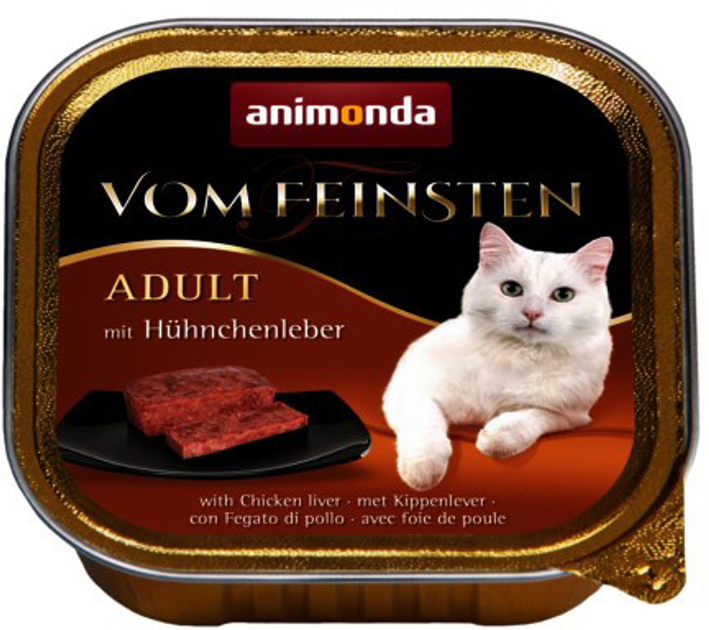 Mokra karma dla kotów Animonda Vom Feinsten z wątróbką z kurczaka 100 g (4017721834438) - obraz 1