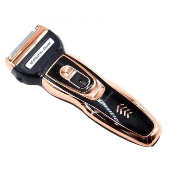 Тример бритва акумуляторна для стрижки волосся і бороди ProGemei Gold GM-595 - изображение 1