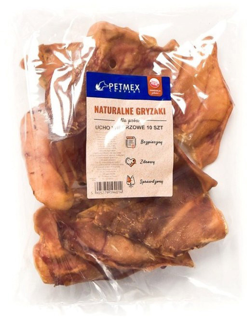 Gryzak dla psów Petmex Ucho wieprzowe 10 x 40 g (5905279194014) - obraz 1