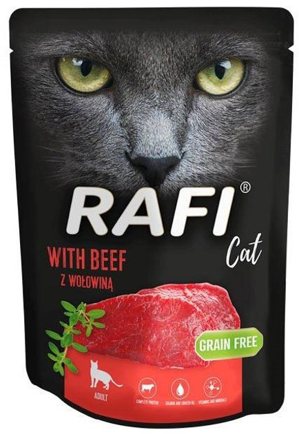Вологий корм для котів Dolina Noteci Rafi Cat з яловичиною 300 г (5902921394785) - зображення 1