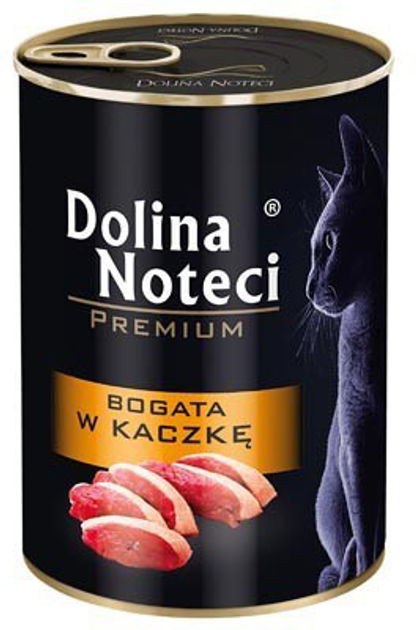 Вологий корм для котів Dolina Noteci Premium багатий качкою 400 г (5902921303749) - зображення 1