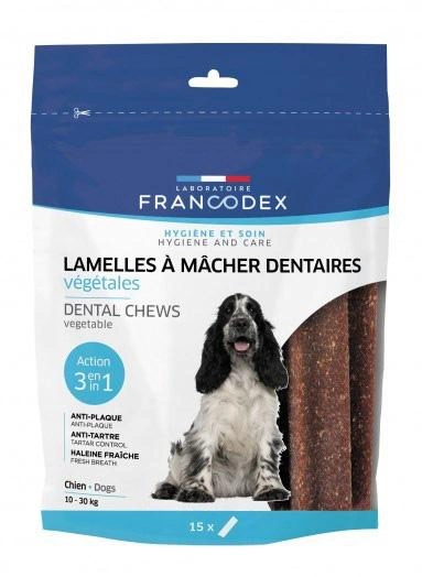Ласощі для собак Francodex Великі жувальні смужки 15 x 502.5 г (3283021723661) - зображення 1