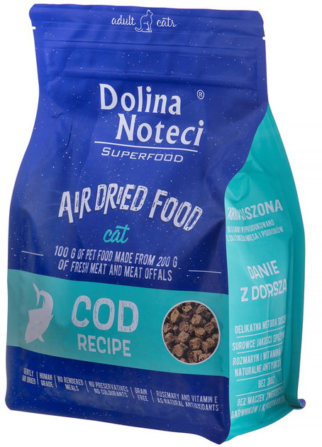 Sucha karma dla kotów Dolina Noteci Superfood Dorsz 1KG dla kota (5902921396130) - obraz 1