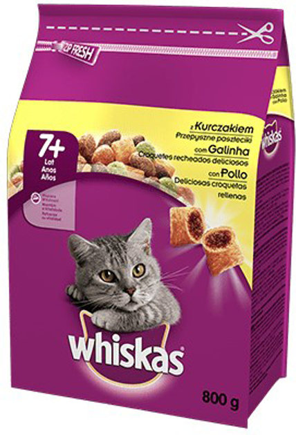 Сухий корм для котів Whiskas Senior kurczak 800g (5900951259470) - зображення 1