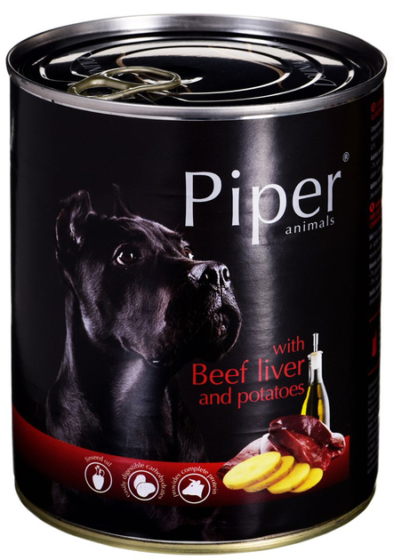 Mokra karma dla psów Dolina Noteci Piper z wątróbką wołową 800 g (5902921300342) - obraz 1