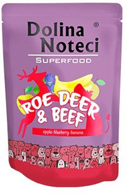 Вологий корм для собак Dolina Noteci Superfood оленина та яловичина 300 г (5902921304494) - зображення 1