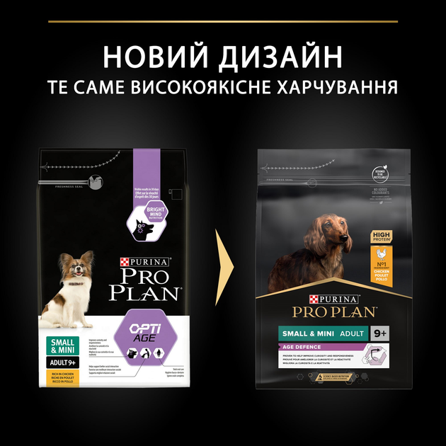 Сухой корм PRO PLAN Small&Mini Adult 9+ Age Defence для собак от 9 лет ...
