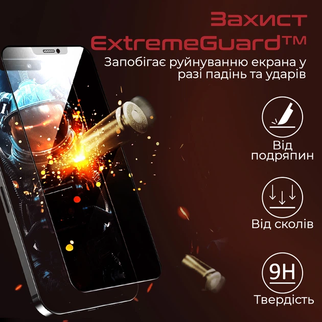 Защитное стекло для смартфона Apple iPhone 12 Pro Max Promate Apex Black (apex.12max) - Фото 2 Защитное стекло для смартфона Apple iPhone 12 Pro Max Promate Apex Black (apex.12max) - изображение 2
