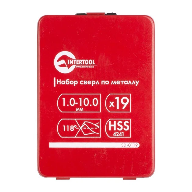Набір свердел по металу Intertool HSS 19шт (1.0-10.0) SD-0119 - зображення 7