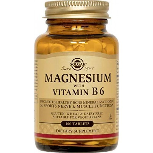 Витамины Solgar Магний с витамином В6 Magnesium with vitamin B6 100 ...