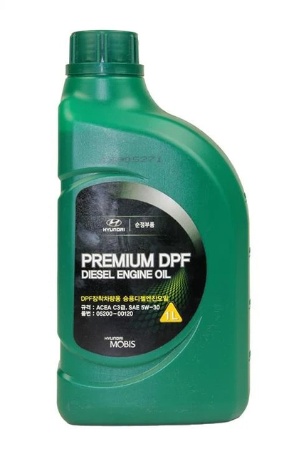 Моторное масло Mobis Premium DPF Diesel 5W-30 1 л (0520000120) – фото ...