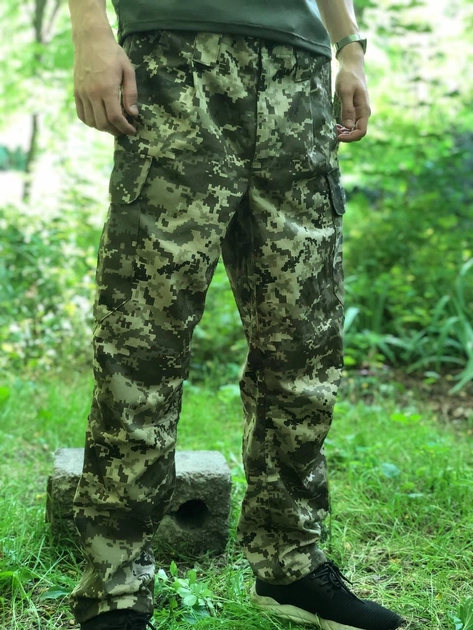 Тактичні військові армійські штани у кольорі Піксель зелений, штани НАТО, безшовні підвищеної міцності L - зображення 1