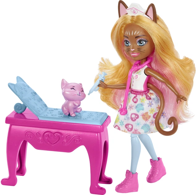 Zestaw lalek Enchantimals Klinika zdrowia Dr Carlin Cat Wizyta u lekarza (0194735112760) - obraz 4
