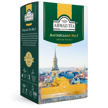 Чай с бергамотом Ахмад Английский №1 чёрный листовой 100 грамм - Фото 1 Чай с бергамотом Ахмад Английский №1 чёрный листовой 100 грамм - изображение 1