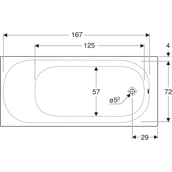 Ванна акриловая Geberit Soana 180x80 554.015.01.1 + ножки - изображение 4