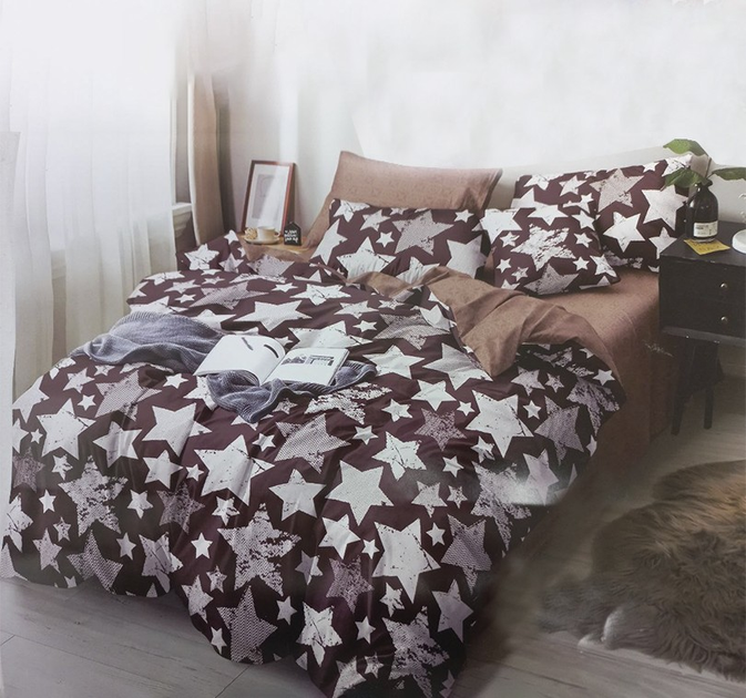 Комплект постельного белья Comfort home 1,5 спальный Сатин Звезды ...