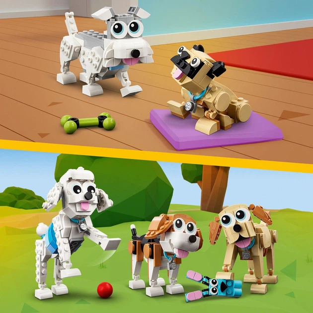 Zestaw klocków LEGO Creator Urocze psiaki 475 elementów (31137) - obraz 5
