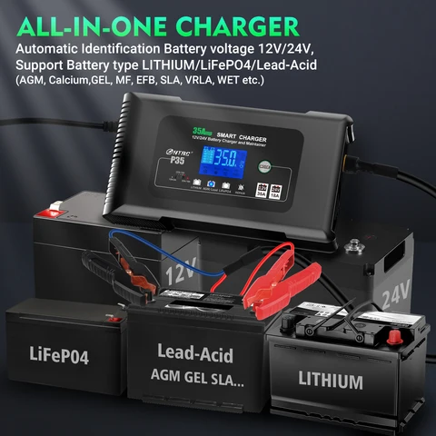 Зарядное устройство HTRC P35 на 35А 12-24В для аккумуляторов Ca Гель AGM LiFePo4 автомобильных (HTRC P35) - изображение 3