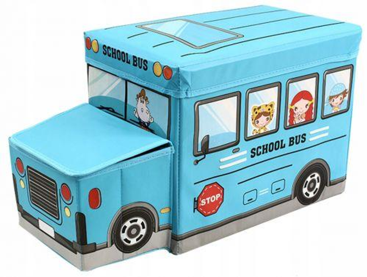 Короб для хранения игрушек автобус 2 отделения 55х25х31 см