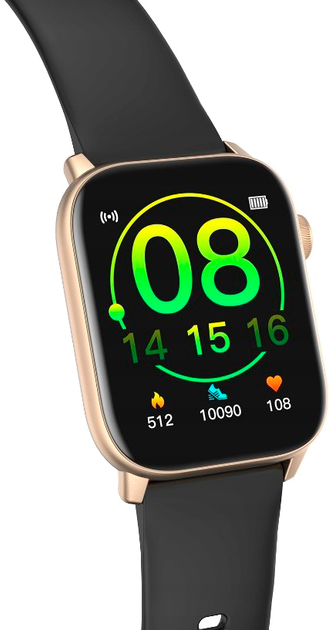 Smartwatch Oromed Smartwatch Oro Smart Fit 6 Czarny/Złoty (AKGOROSMA0027) - obraz 3