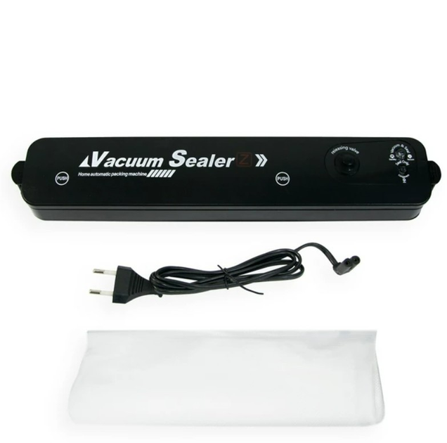 Прибор для вакуумной упаковки продуктов - вакуумный упаковщик Vacuum Sealer Черный - изображение 7