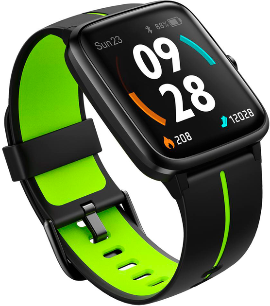 Smartwatch Ulefone Watch GPS Black/Green (AKGULFSMA0007) - obraz 1