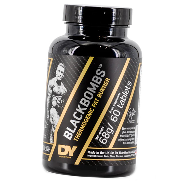 Жиросжигатель с кофеином, Black Bomb, Dorian Yates Nutrition 60капс ...