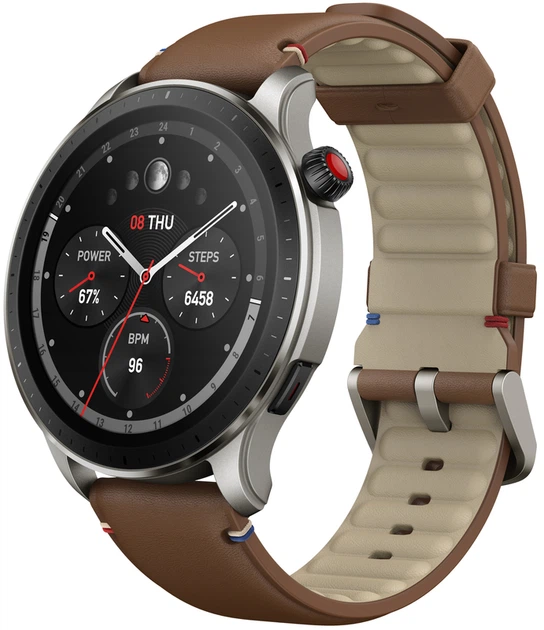 фото Смарт-годинник Amazfit GTR 4 Vintage Brown Leather