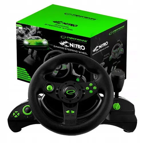Ігрове кермо Esperanza PC/PS3 Black-Green (EGW102) - Фото 3 Ігрове кермо Esperanza PC/PS3 Black-Green (EGW102) - зображення 3