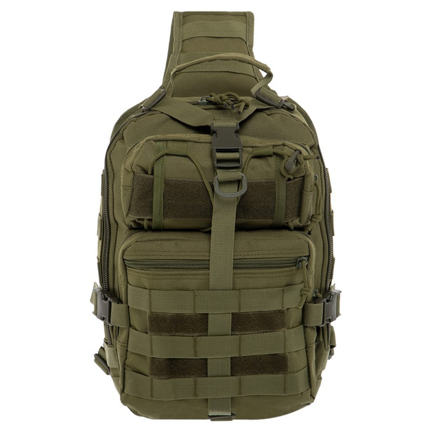 Рюкзак тактический патрульный однолямочный Military Rangers ZK-9115 размер 35х25х14см 12л цвет Оливковый - изображение 2