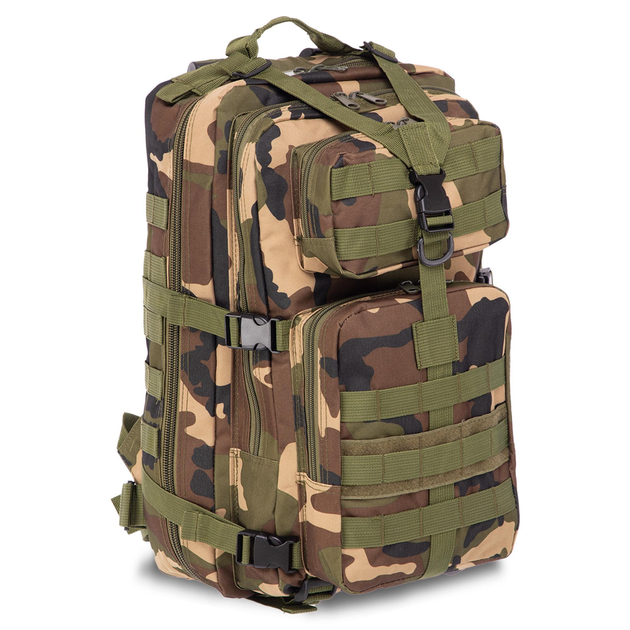 Рюкзак тактический рейдовый SP-Sport ZK-5509 размер 50х28х25см 35л цвет Камуфляж Woodland - изображение 1