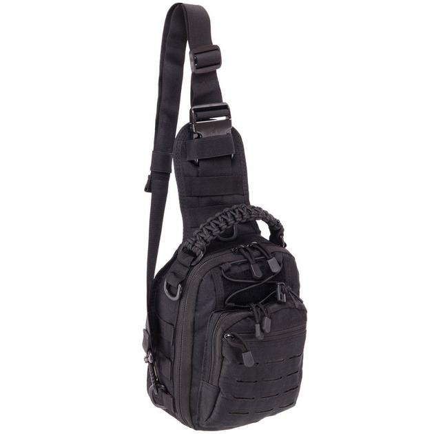 Рюкзак тактический патрульный однолямочный SP-Sport ZK-14 цвет Черный - изображение 1