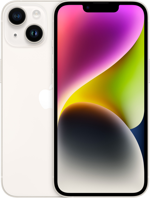 Smartfon Apple iPhone 14 128GB Starlight (MPUR3) - obraz 1