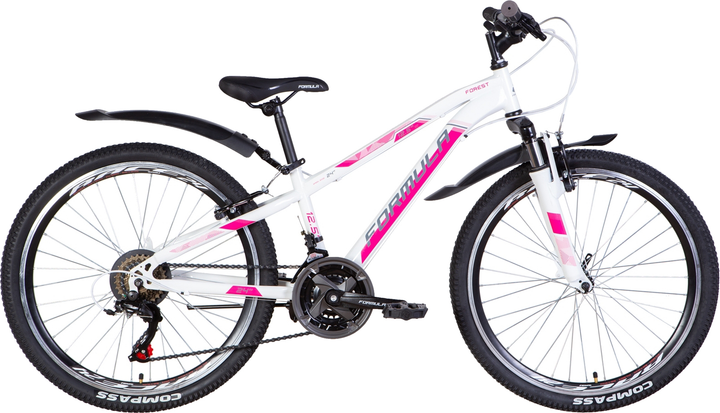 Велосипед Formula FOREST AM Vbr 24" 12.5" 2022 Біло-рожевий (OPS-FR-24 ...