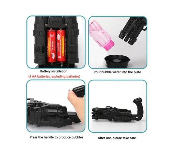 Пулемет мыльных пузырей BUBBLE GUN Gatling Electric, машинка для пузырей - Фото 4 Пулемет мыльных пузырей BUBBLE GUN Gatling Electric, машинка для пузырей - изображение 4