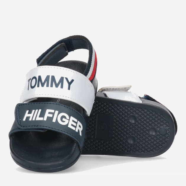 Sandały dziecięce Tommy Hilfiger Logo Velcro Sandal T1B2-32925-1172Y004 32 Blue/White/Red (8052578176900) - obraz 3
