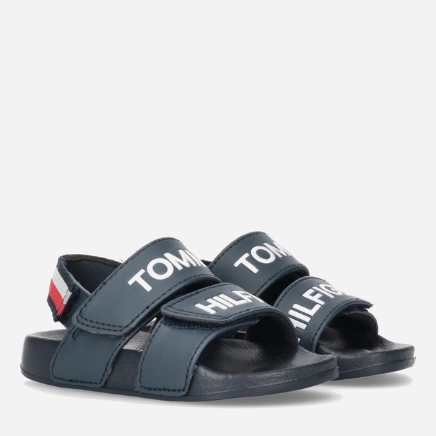 Sandały chłopięce Tommy Hilfiger Logo Velcro Sandal T1B2-32927-1172800- 33 Niebieskie (8052578177273) - obraz 2