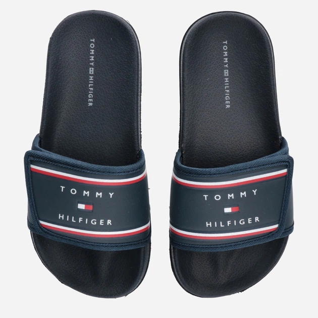 Klapki chłopięce Tommy Hilfiger Maxi Velcro Pool Slide T3B0-32934-1172800- 34 Niebieskie (8052578195062) - obraz 4