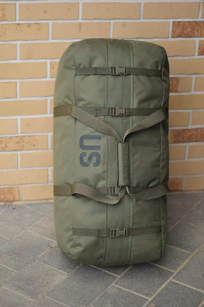 Тактический баул сумка US 120 л большой военная армейская сумка цвет олива для передислокации - изображение 1