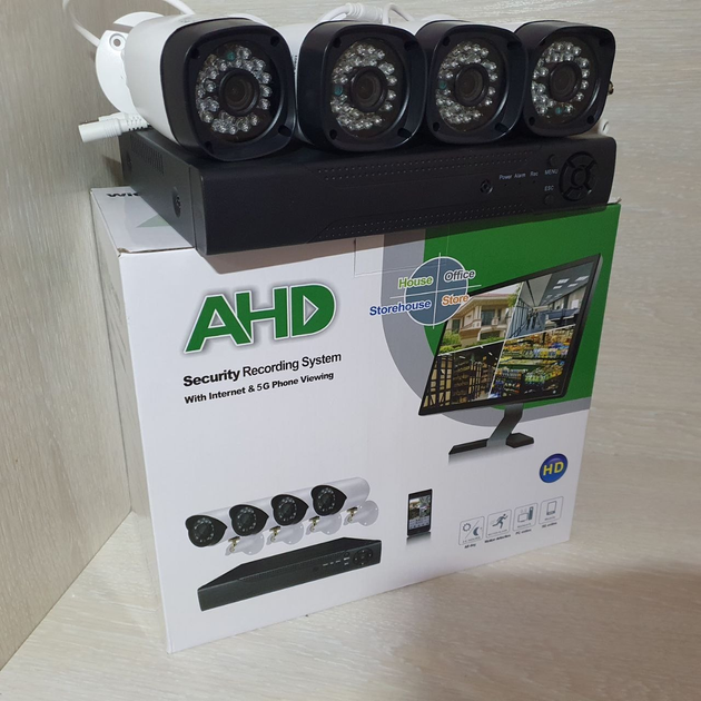  уличных камер видеонаблюдения AHD Kit 4CH для наружного .