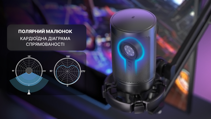 Мікрофон конденсаторний Fifine A6T USB Black - Фото 18 Мікрофон конденсаторний Fifine A6T USB Black - зображення 18
