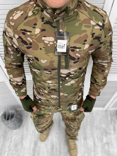 Куртка тактична M софтшел зимова мультикам single sword - зображення 1