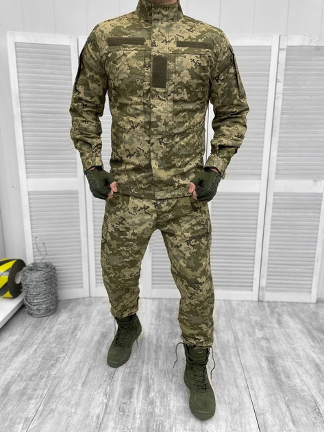 Тактический военный костюм Уставной ГОСТ, ( Китель + Штаны ), Камуфляж: Пиксель ВСУ ММ-14, Размер: 58/5 - изображение 1