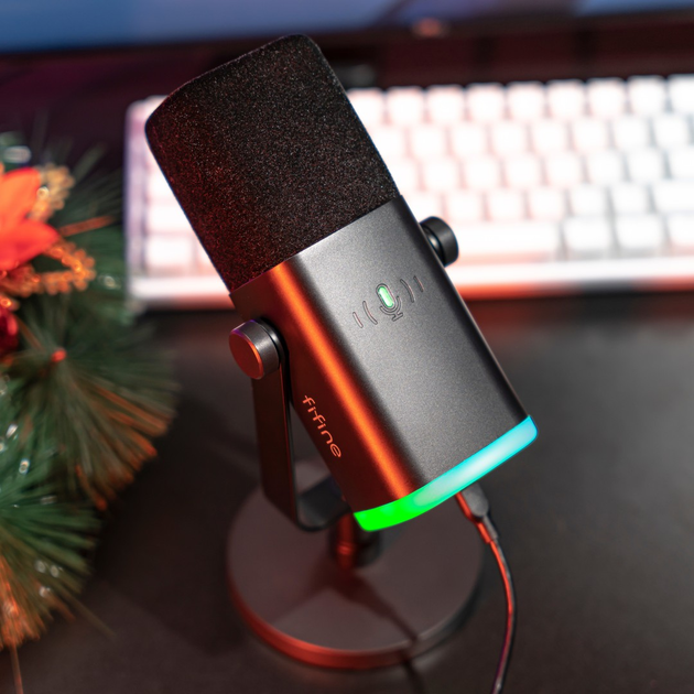 Fifine AM8 AmpliGame микрофон USB/XLR динамический с RGB Черный – фото ...