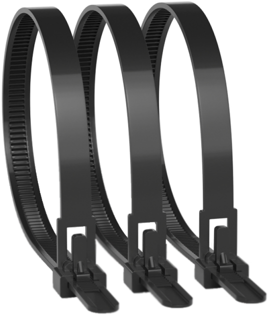 Кабельная стяжка CMS 250 х 8 мм многоразовая 100 шт. Черная (INCT ...