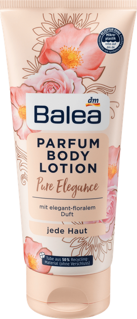 Увлажняющий парфюмированный лосьон для тела Balea Parfum Pure Elegance, 200 мл - Фото 1 Увлажняющий парфюмированный лосьон для тела Balea Parfum Pure Elegance, 200 мл - изображение 1